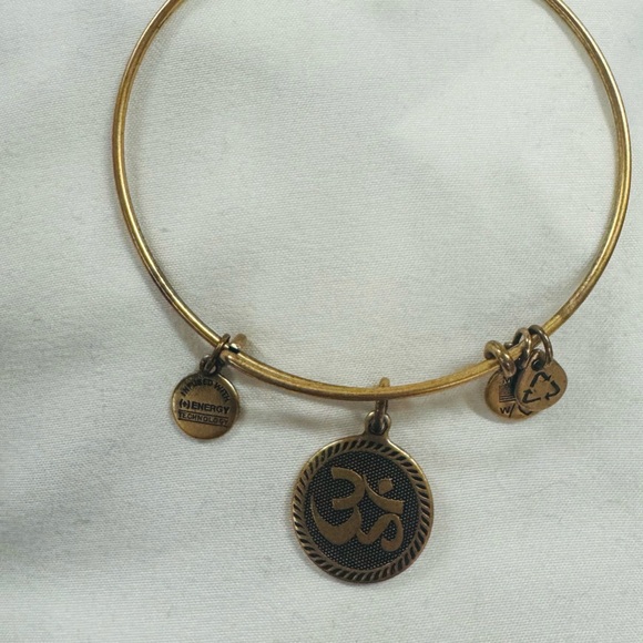 Alex and Ani Gold Om Charm Bracelet - Picture 2 of 3